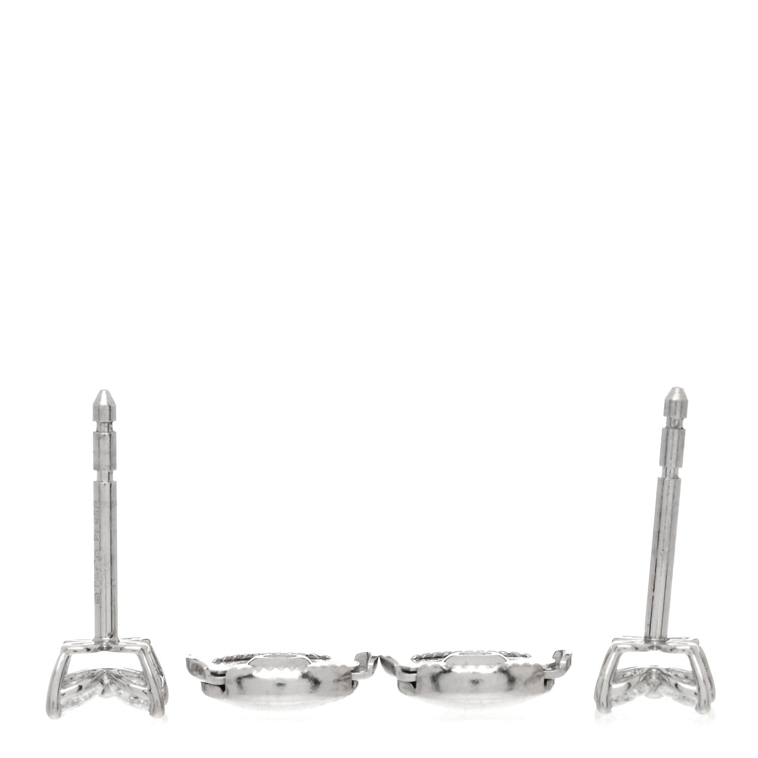 Tiffany Platinum Diamond .19ct Mini Victoria Earrings 3 of 5