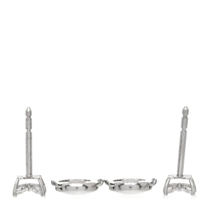 Tiffany Platinum Diamond .19ct Mini Victoria Earrings 3 of 5