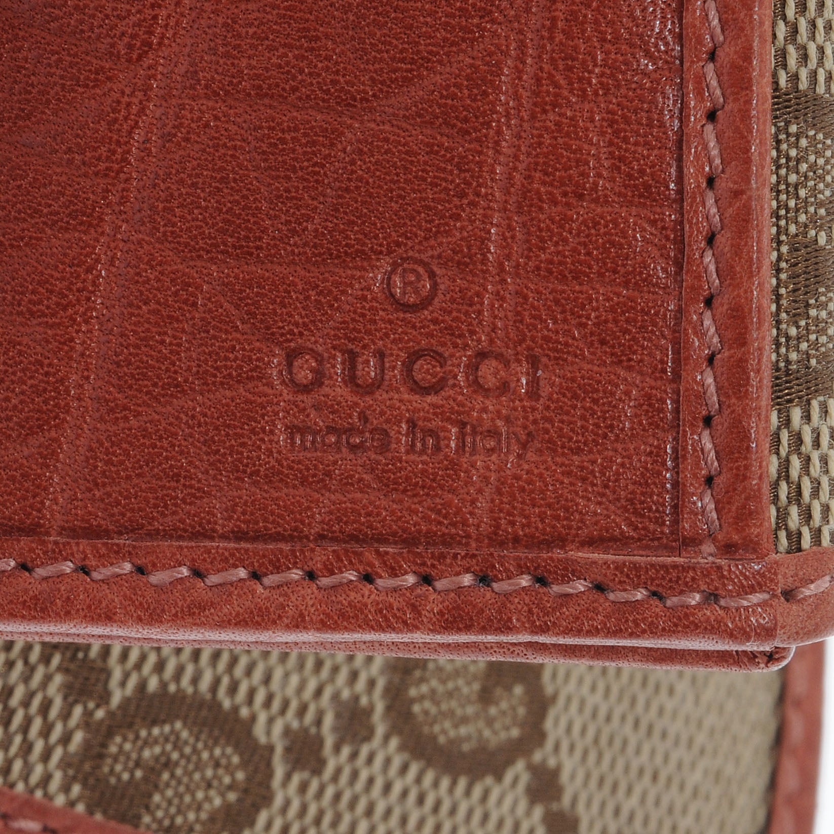 Gucci Monogram Continental Wallet Coral 6 of 7