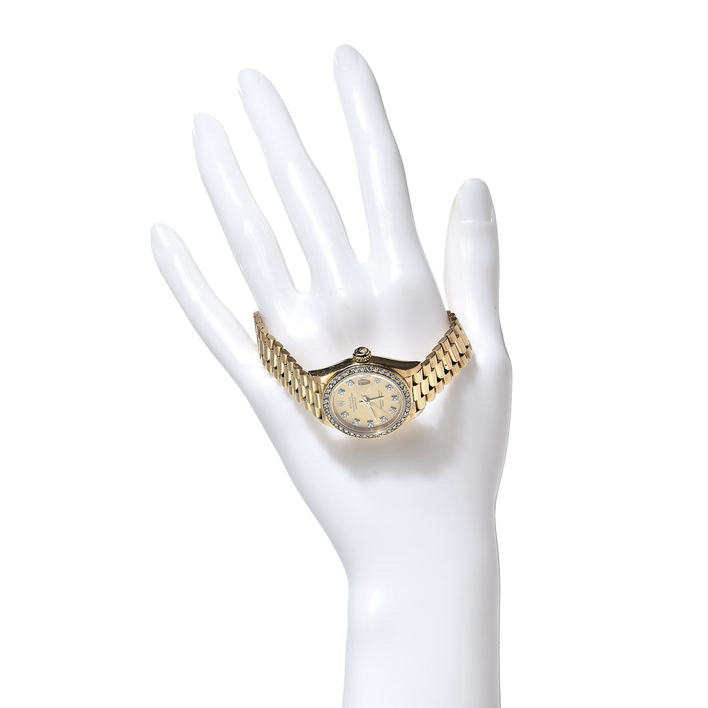 18K Yellow Gold Diamond 26mm Datejust President Watch Champagne 69138