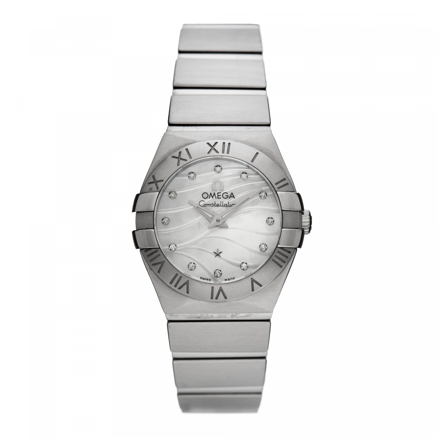 Omega Stainless Steel Diamond Mother of Pearl 24mm Constellation Quartz Watch 123.10.24.60.55.003 1 of 5