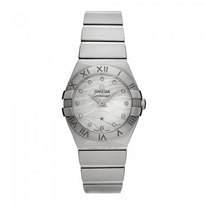 Omega Stainless Steel Diamond Mother of Pearl 24mm Constellation Quartz Watch 123.10.24.60.55.003 1 of 5