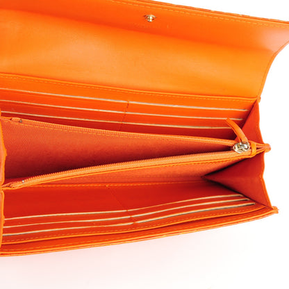 Chanel Python CC Long Flap Wallet Orange 7 of 11