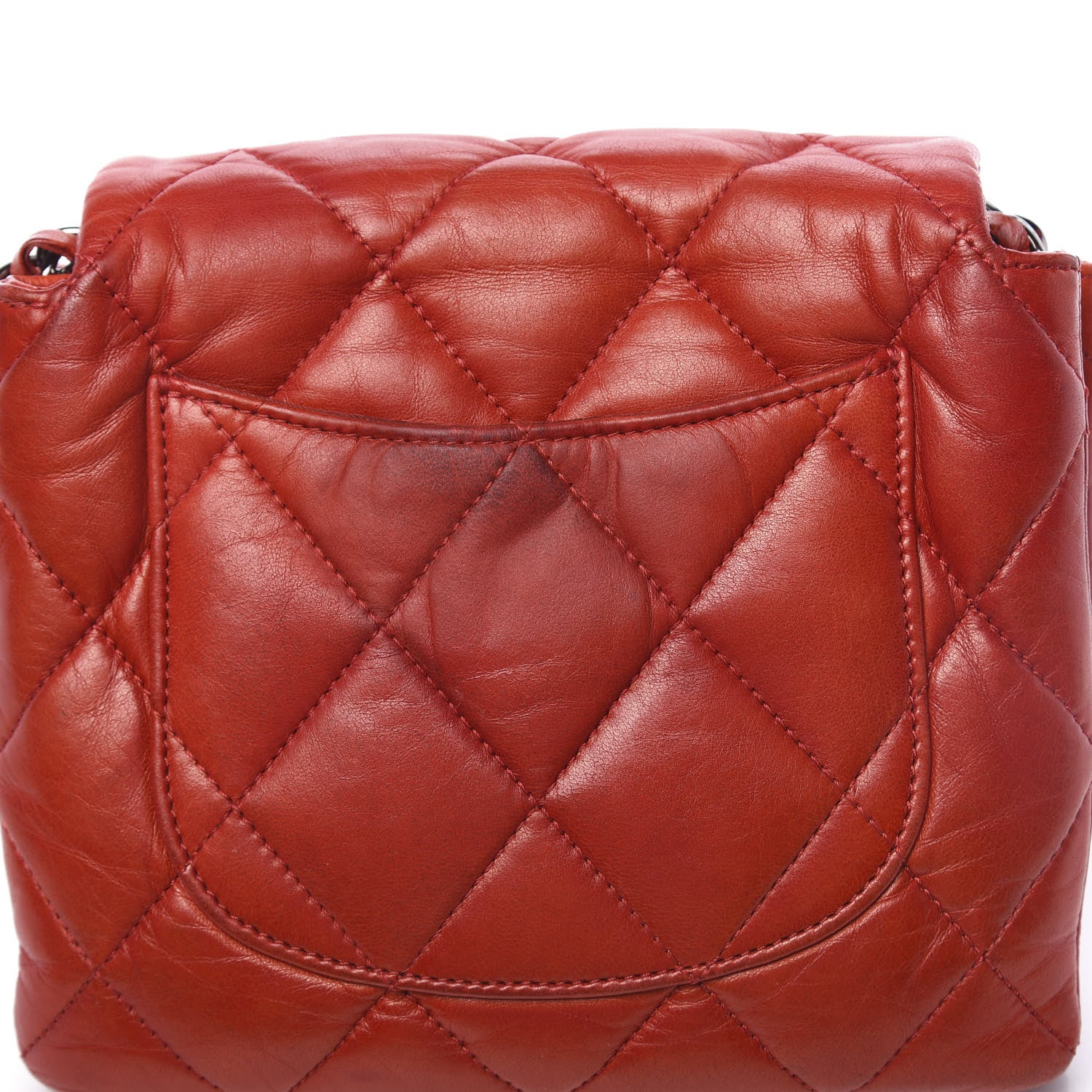 Chanel Lambskin Quilted Mini Chanel 3 Flap Red 13 of 14
