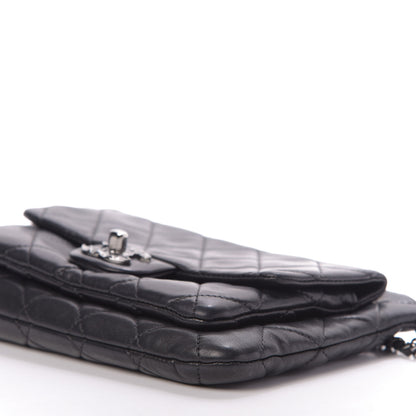 Chanel Lambskin Quilted Mineral Nights Flap Wristlet Black 7 of 9
