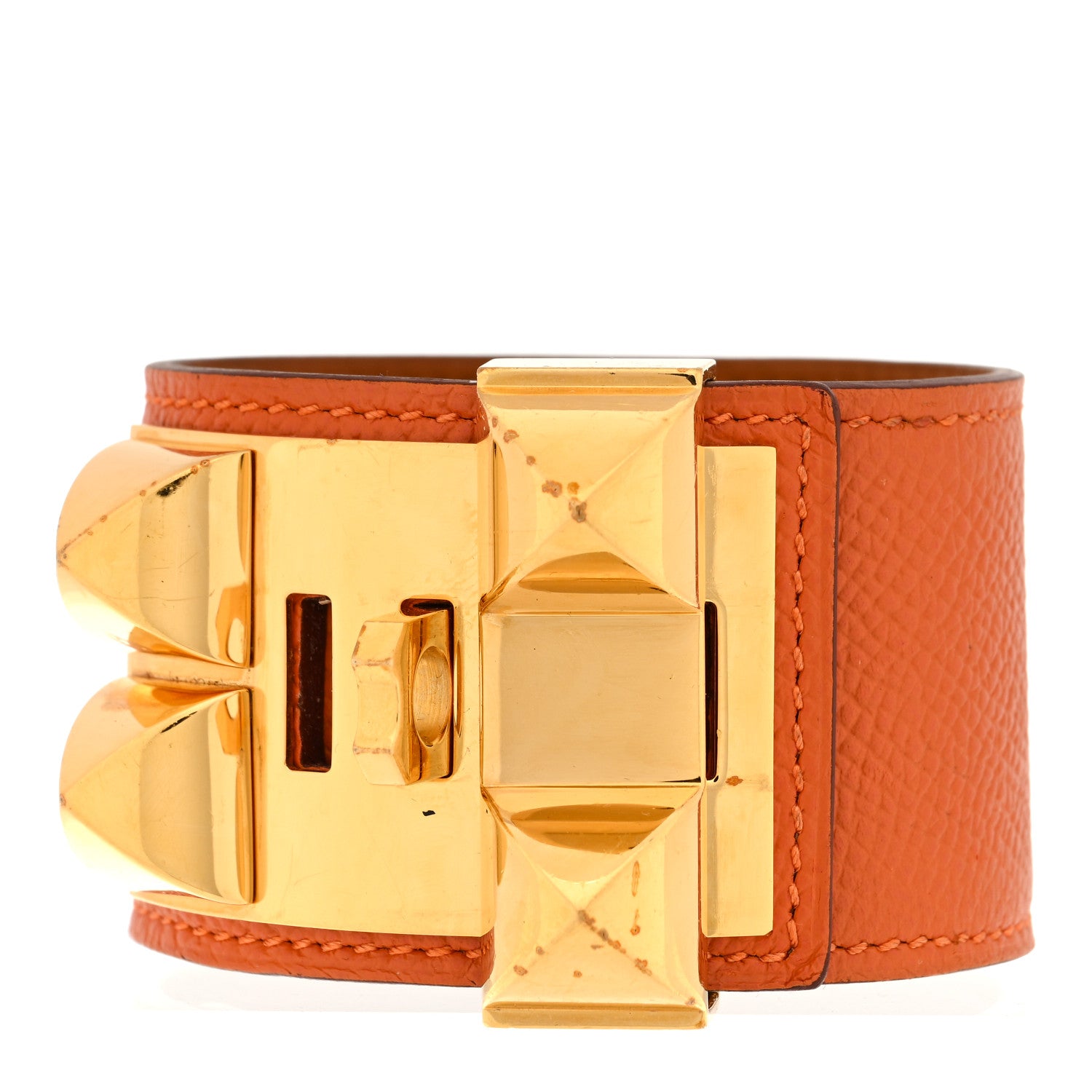 Hermes Epsom Collier De Chien CDC Bracelet S Orange 2 of 3