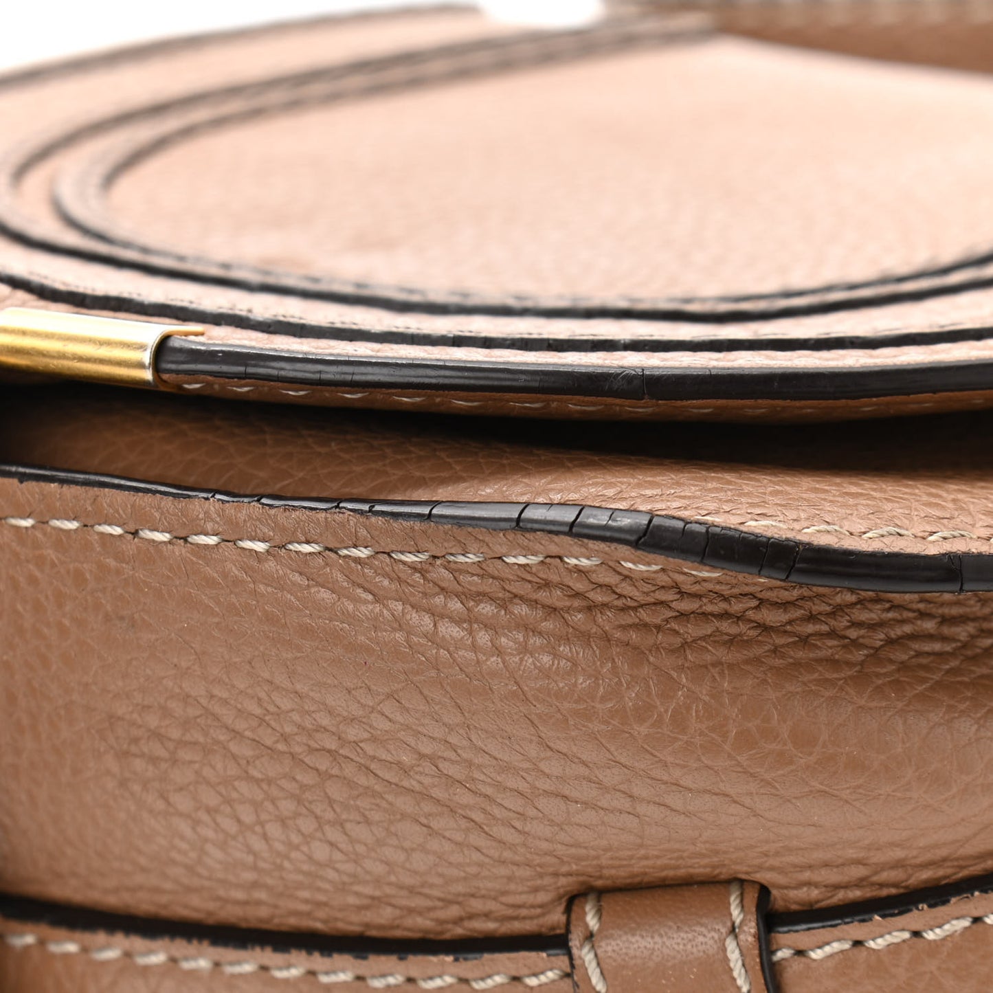 Calfskin Mini Marcie Round Crossbody Bag Nut