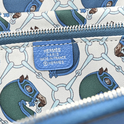 Hermes Epsom Silk'In Wallet Blue Izmir 6 of 9