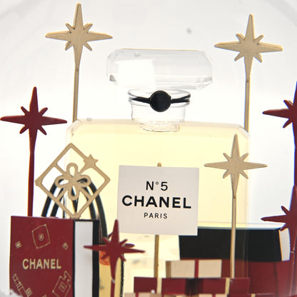 Chanel Glass N°5 Perfume Bottle Snow Globe Red 6 of 7