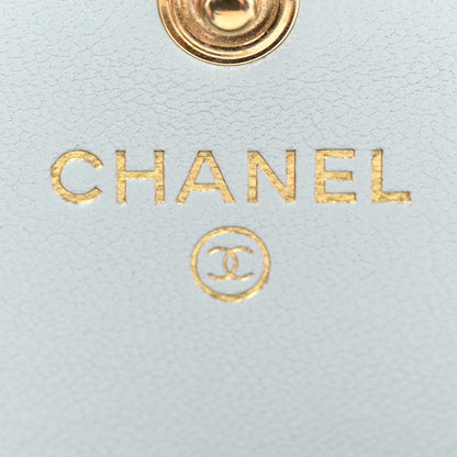 Chanel Lambskin Quilted Chanel 19 Flap Wallet Light Blue 6 of 16