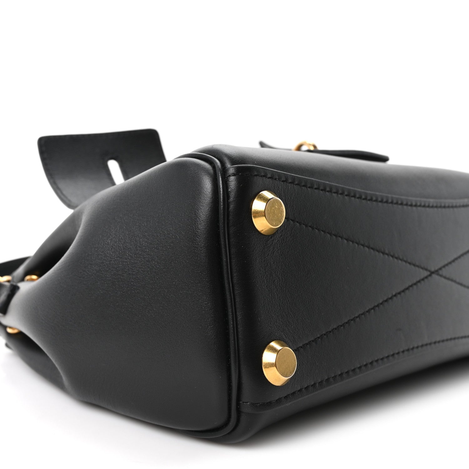 Balenciaga Smooth Calfskin Mini Bel Air Carry All Bag Black 8 of 9