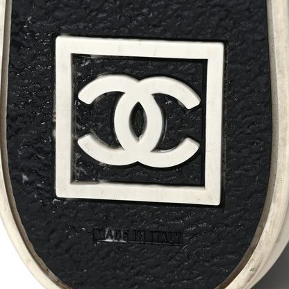Chanel Canvas CC High Top Sneakers 40 Black White 6 of 6