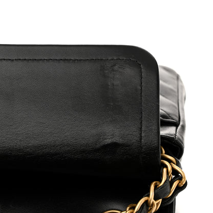 Chanel Lambskin Chevron Quilted Small Double Flap Black 11 of 14