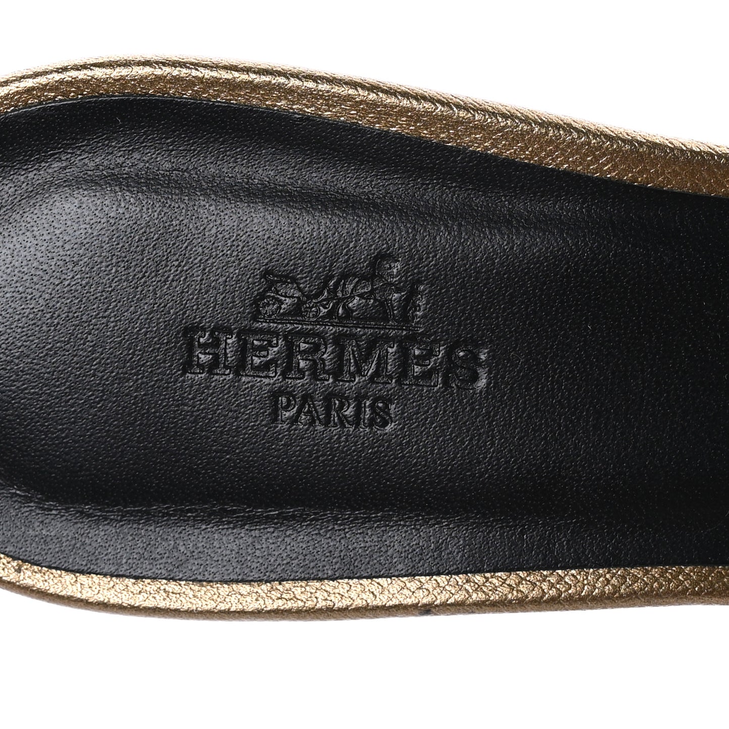 Metallic Epsom Oasis Sandals 38 Vert Bronze