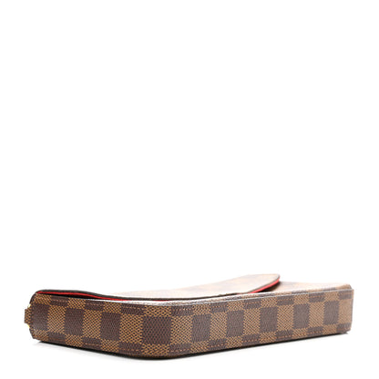Louis Vuitton Damier Ebene Pochette Felicie Chain Wallet 4 of 10