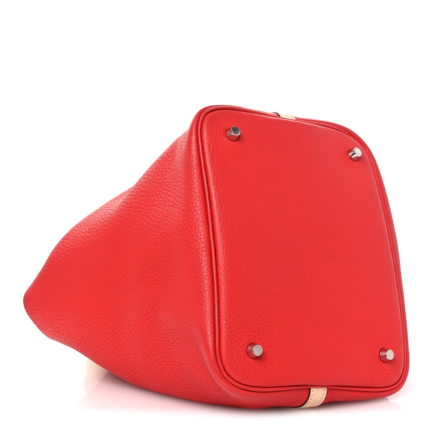 Hermes Taurillon Clemence Swift Eclat Picotin Lock 22 MM Rouge Tomate Rose Eglantine 4 of 13