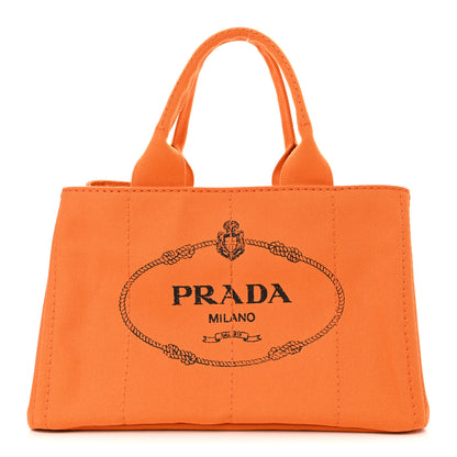 Prada Canapa Large Logo Tote Papaya 1 of 10