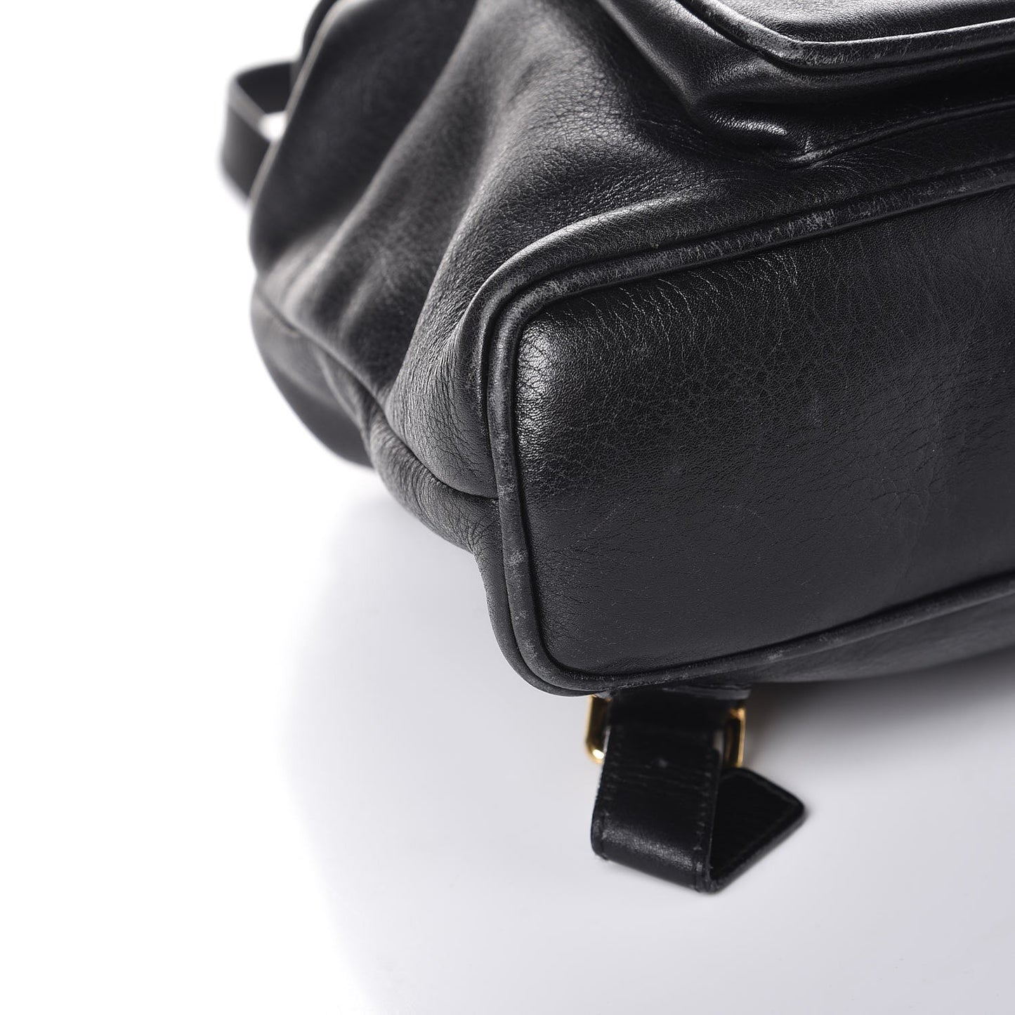 Calfskin Bamboo Backpack Black