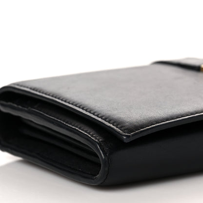 Saint Laurent Calfskin Monogram Large Flap Wallet Black 8 of 11