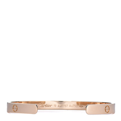 Cartier 18K Yellow Gold LOVE Cuff Bracelet 19 3 of 5