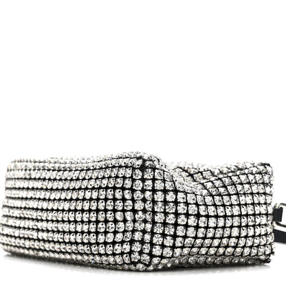 Alexander Wang Mesh Crystal Rhinestone Mini Heiress Pouch Black Silver 9 of 9