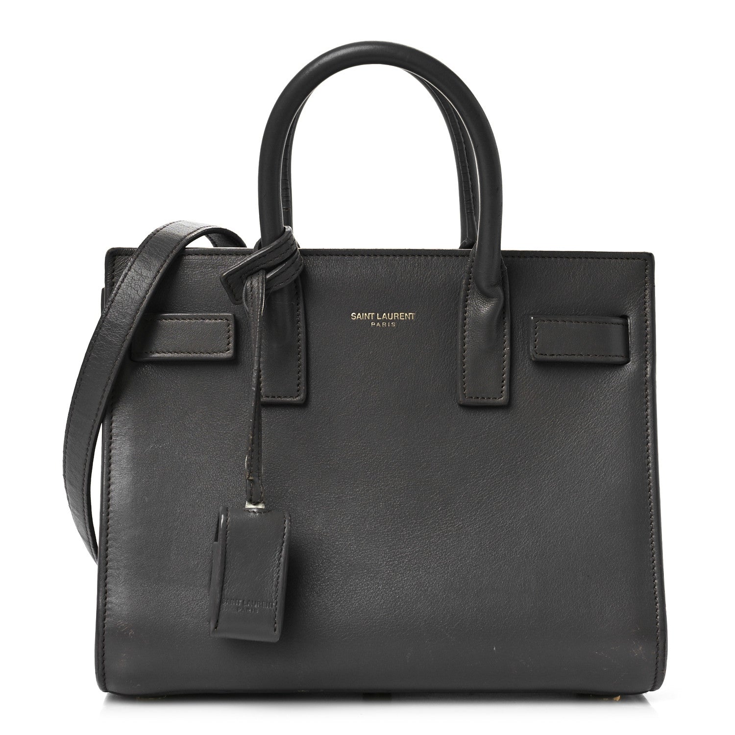 Saint Laurent Calfskin Nano Sac De Jour Fog 1 of 16