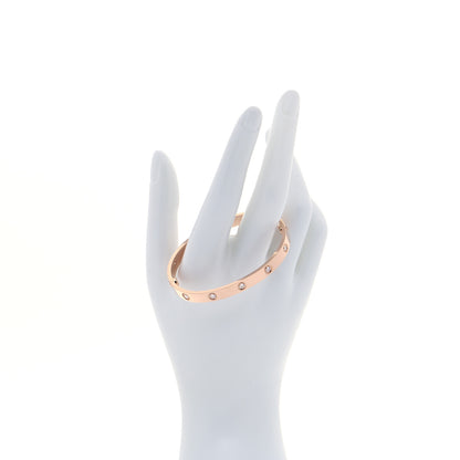 Cartier 18K Pink Gold 10 Diamond LOVE Bracelet 17 2 of 8