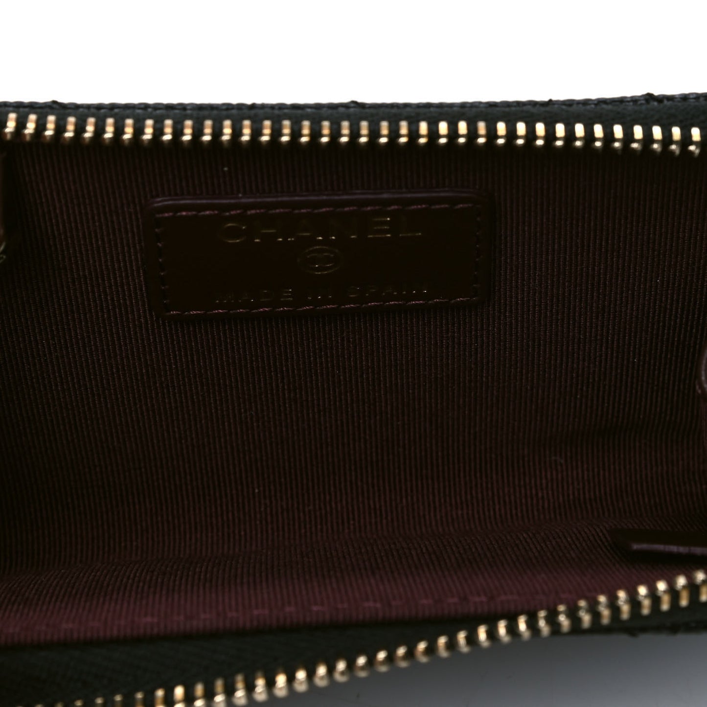 Caviar Quilted Zipped Key Holder Case Black