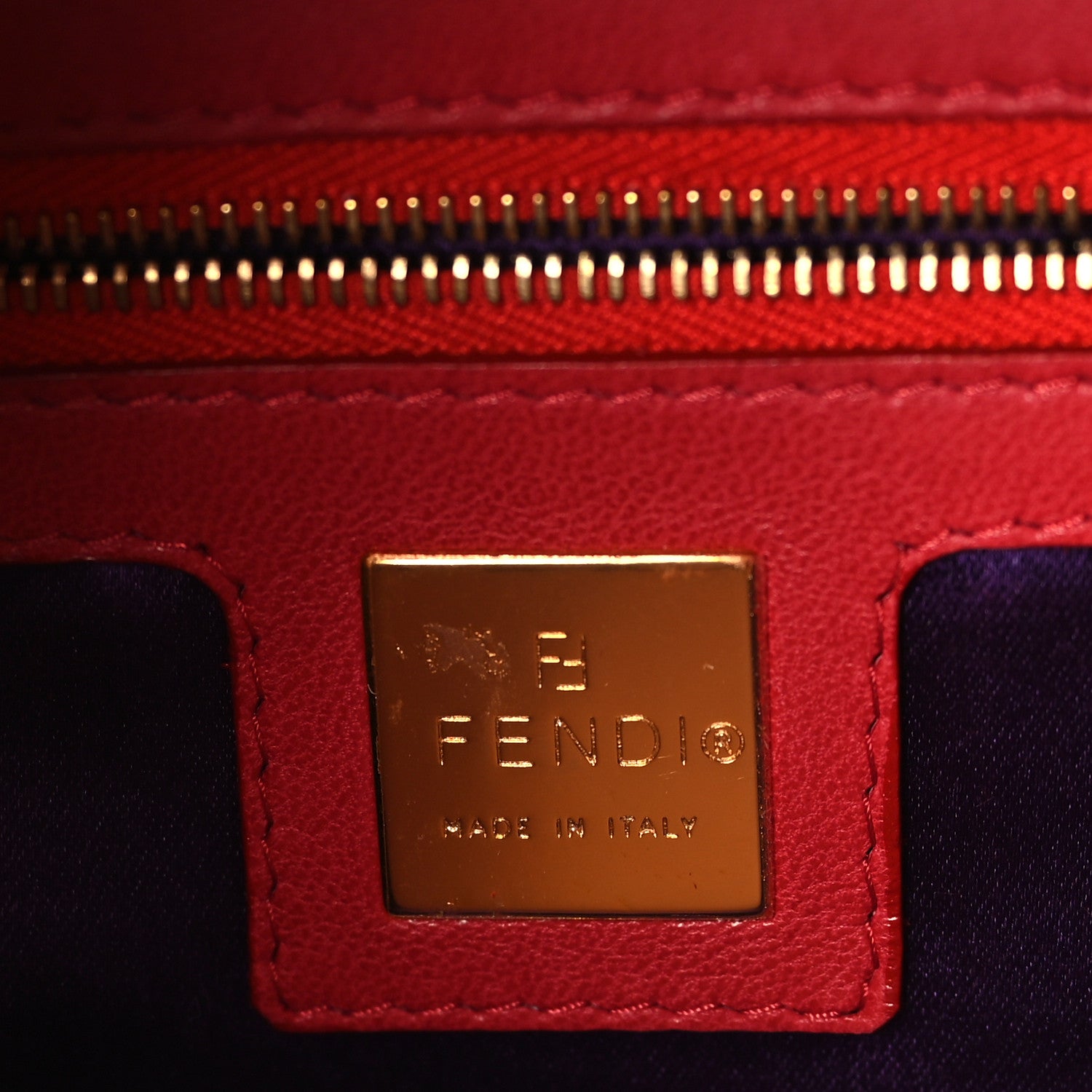 Fendi Suede Baguette Red 6 of 8