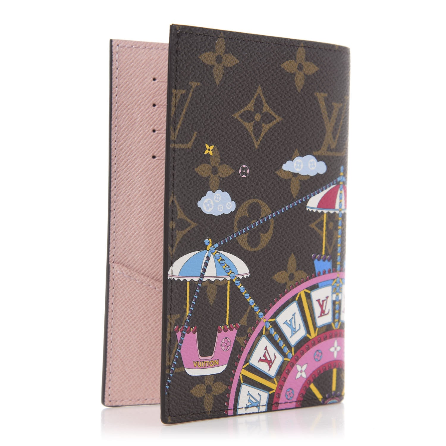 Louis Vuitton Monogram 2020 Christmas Animation Big Wheel Passport Cover Rose Ballerine 2 of 5