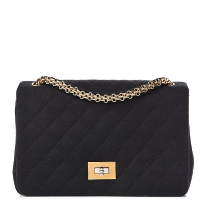 Chanel Jersey Quilted 2.55 Reissue 225 Flap Black 1 of 19