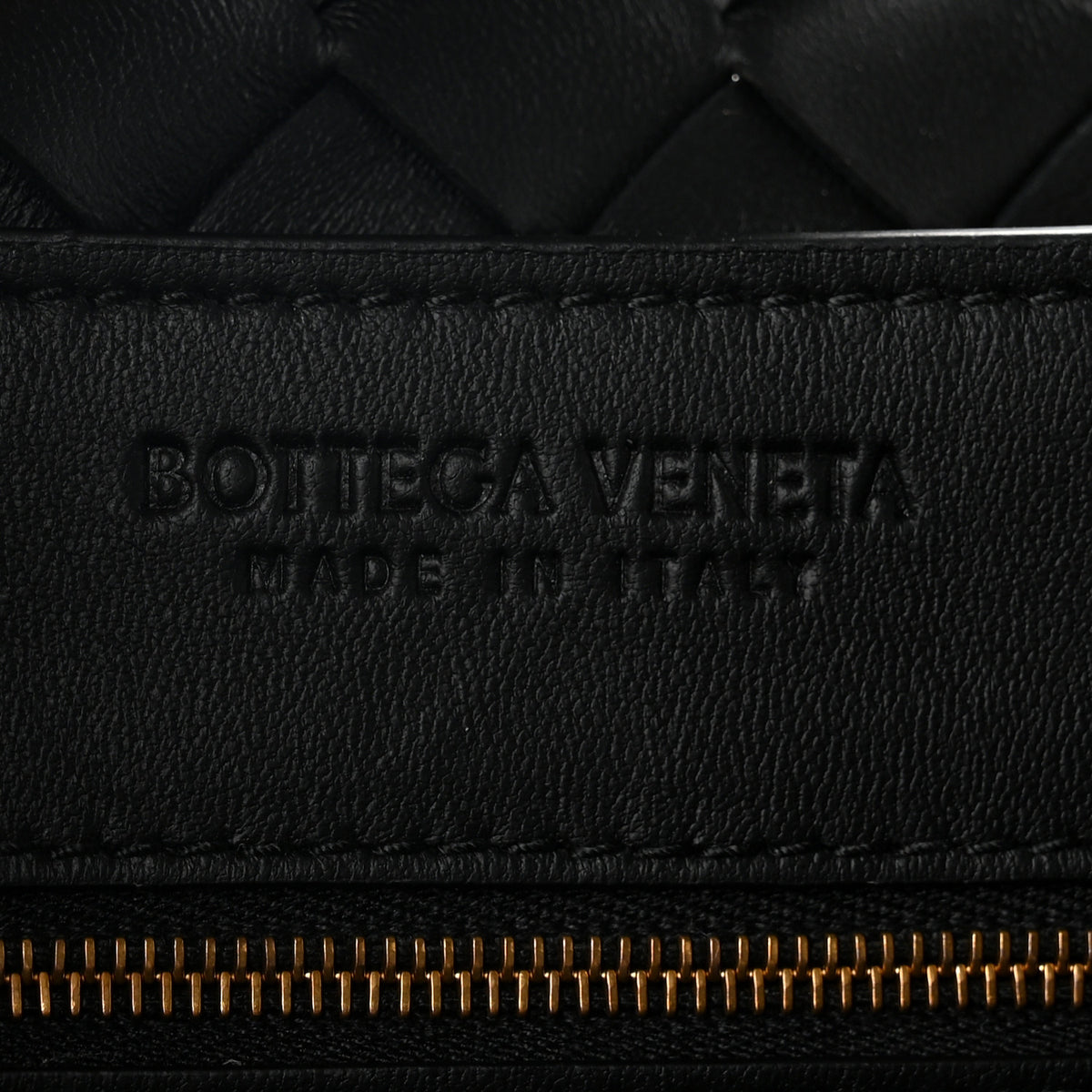 Nappa Intrecciato Medium Andiamo Shoulder Bag Black