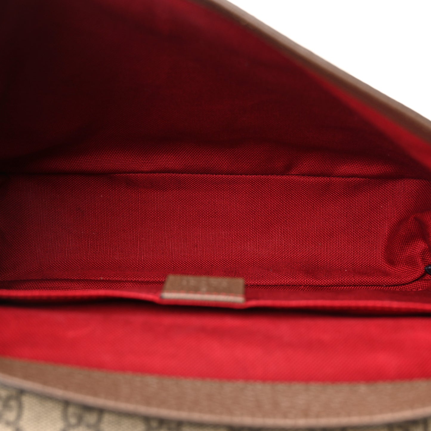 GG Supreme Monogram Textured Dollar Calfskin Retro Interlocking G Flap Messenger Bag Beige Ebony New Acero