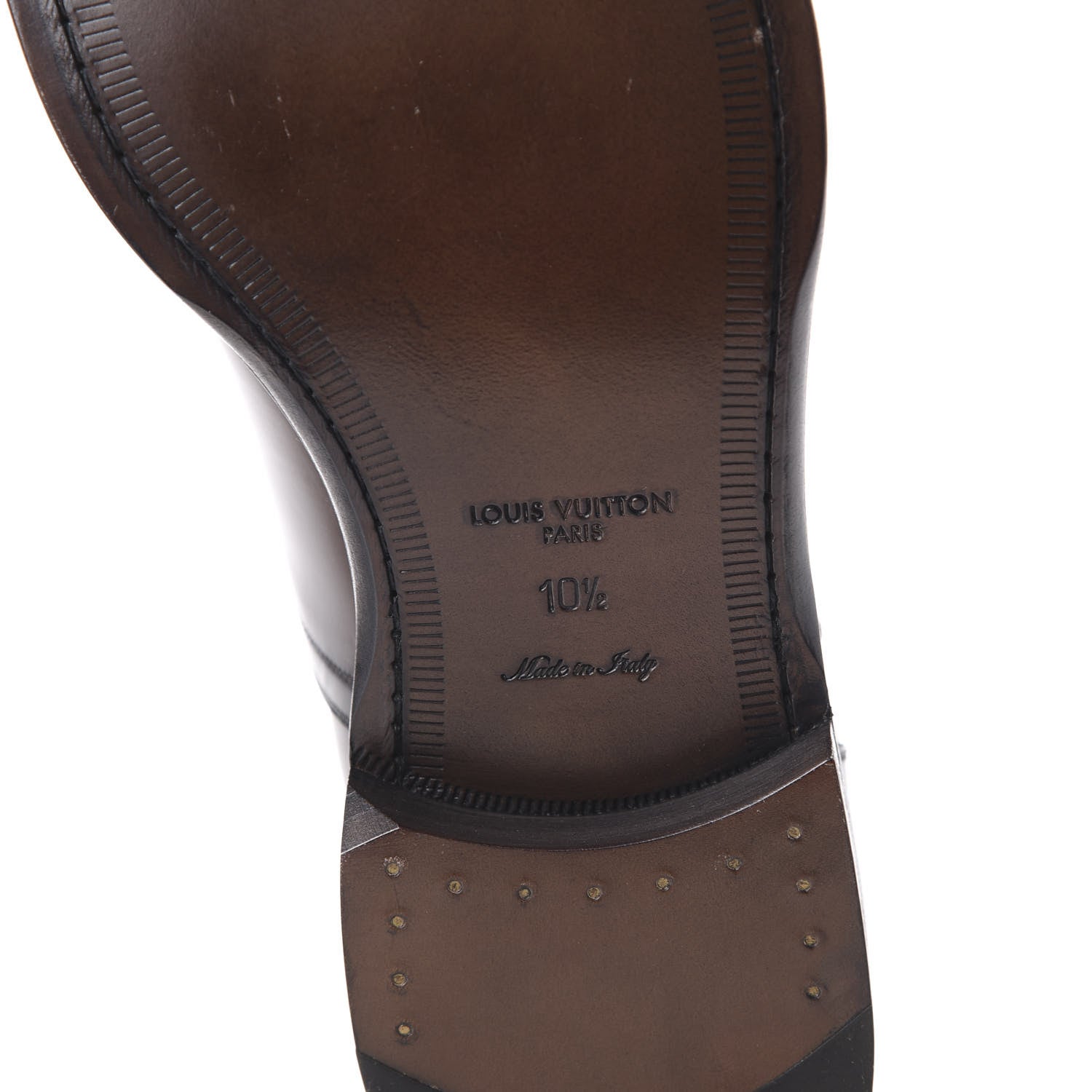 Louis Vuitton Calfskin Mens Oxfords 10.5 Brown 5 of 8