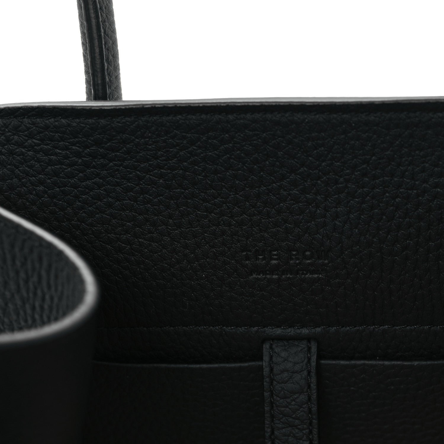 The Row Grained Calfskin Soft Margaux 10 Bag Black 6 of 9