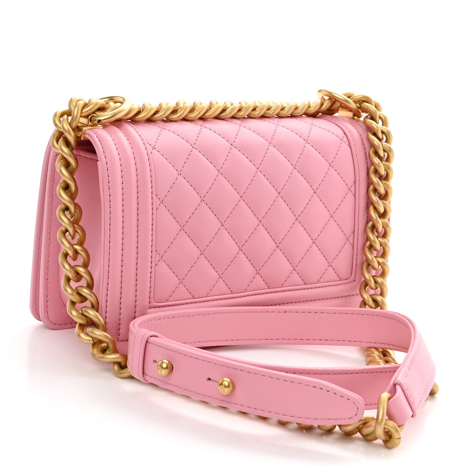 Chanel Lambskin Quilted Small Boy Flap Pink 3 of 12