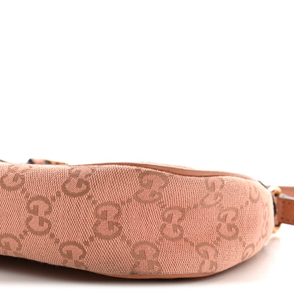 Gucci Monogram Textured Dollar Calfskin Small Ophidia Hobo Cloche Rose Pink 10 of 12