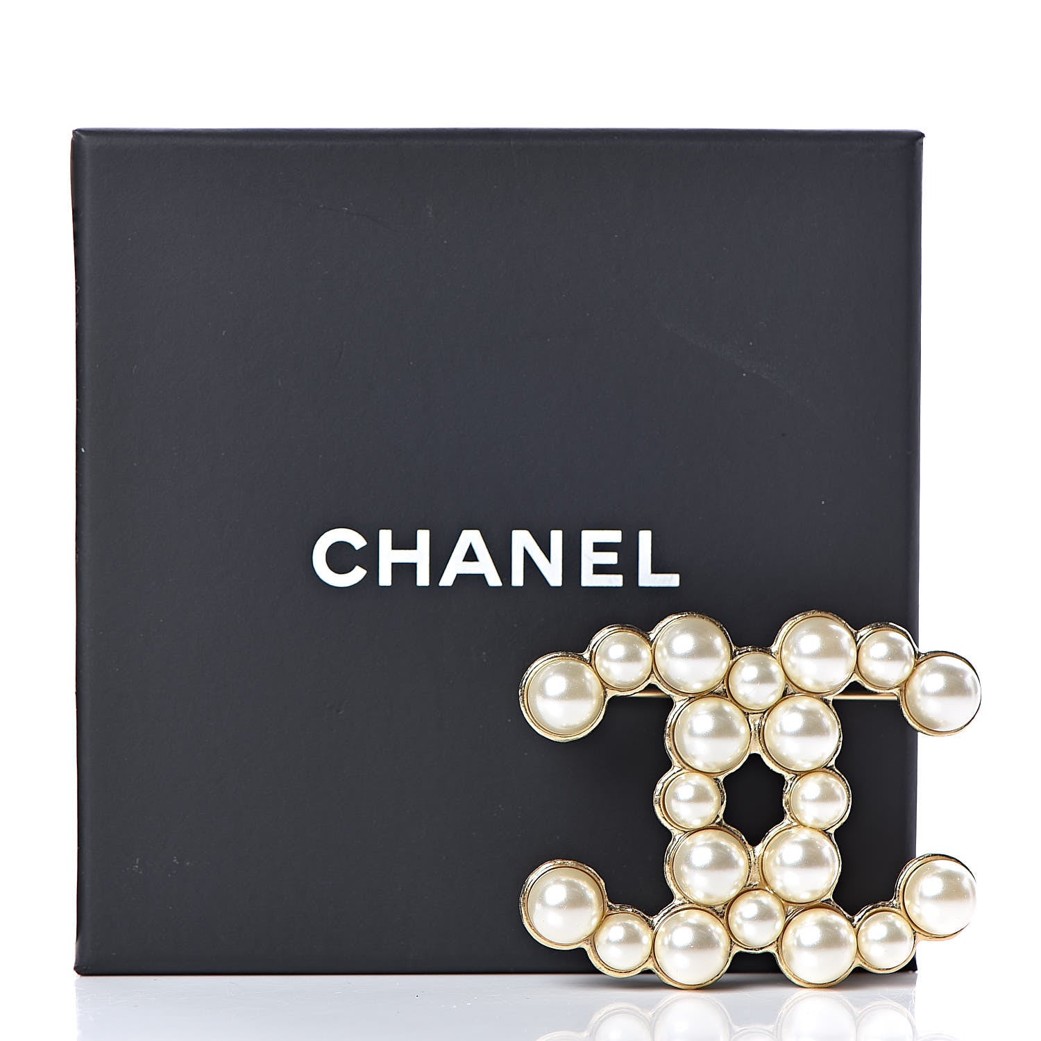 Chanel Pearl CC Brooch Light Gold 5 of 5