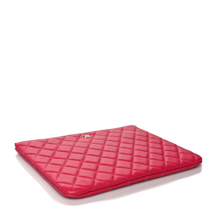 Chanel Caviar Quilted Medium Cosmetic Case Dark Pink 4 of 9