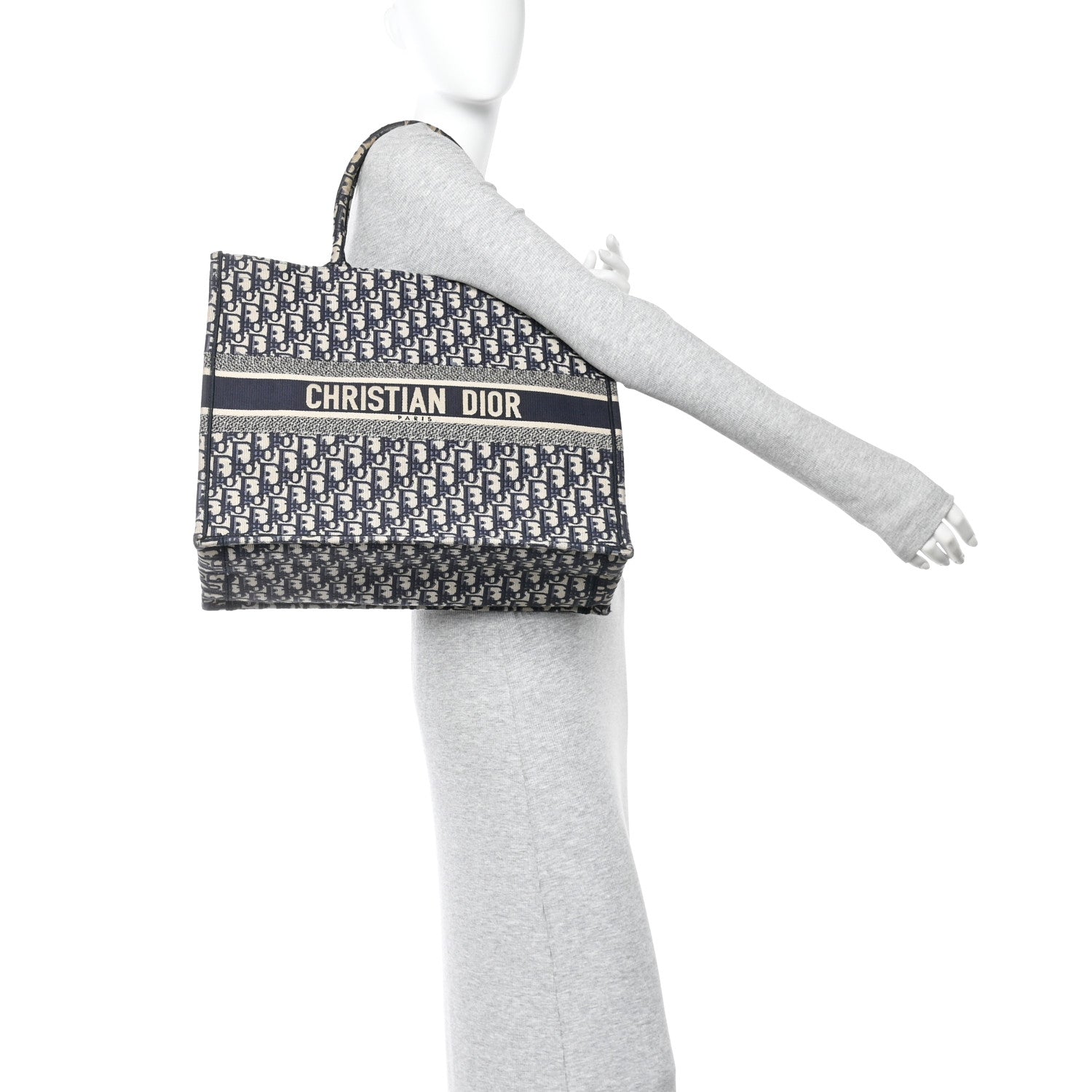 Christian Dior Oblique Large Book Tote Blue Multicolor 2 of 15