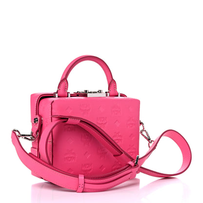 MCM Calfskin Ottomar Monogram Small Berlin Crossbody Sugar Pink 3 of 10