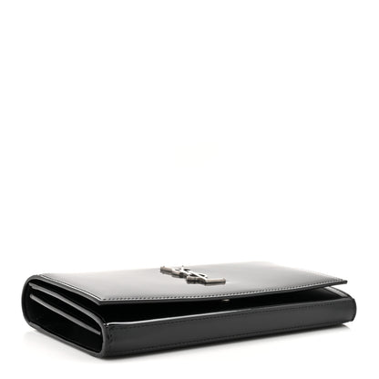Saint Laurent Glazed Calfskin Cassandre Wallet On Chain WOC Black 4 of 11