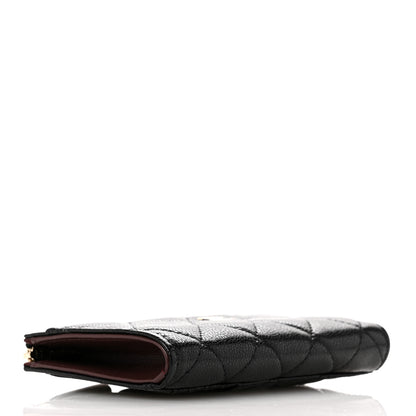 Chanel Caviar Quilted CC Zip Around Card Holder Black 4 of 8