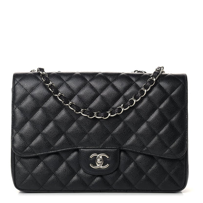 Chanel Caviar Quilted Jumbo Single Flap Black 1 of 12