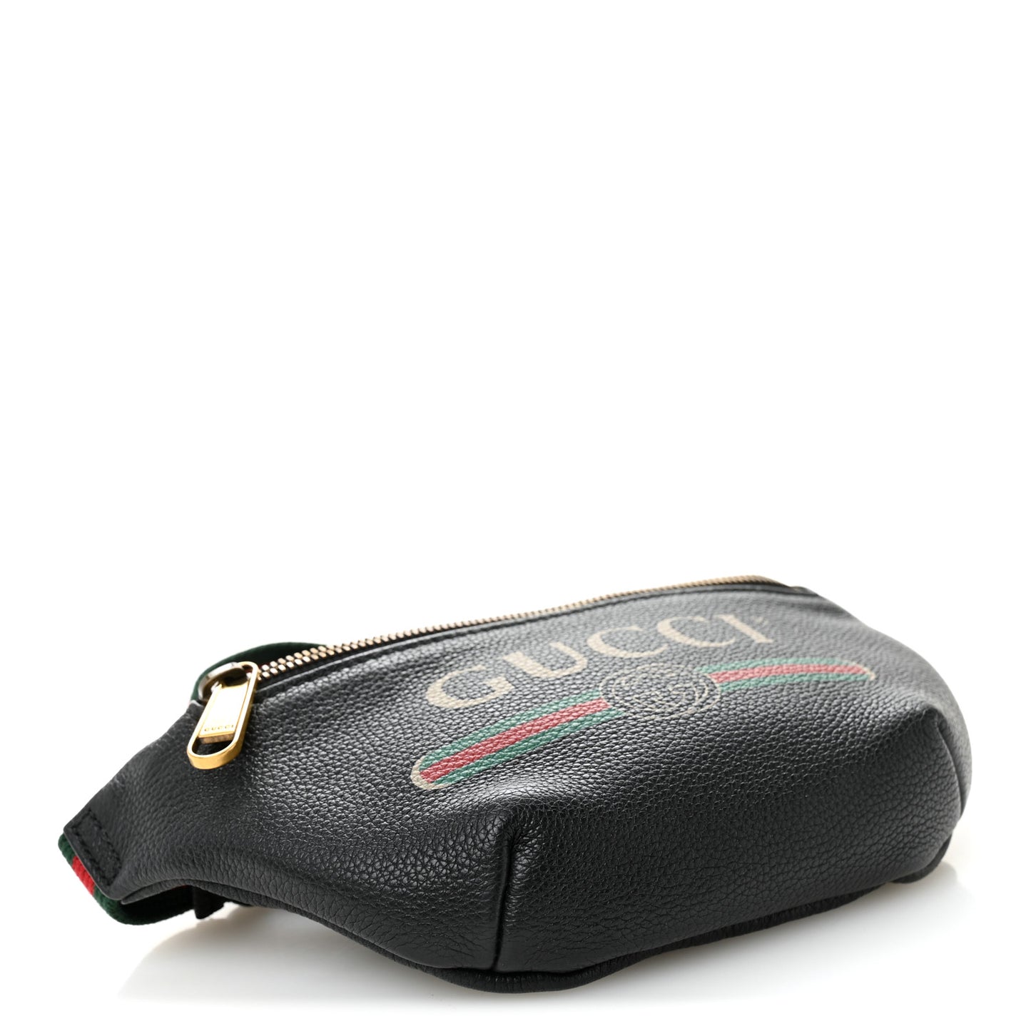 Grained Calfskin Small Logo Belt Bag Black