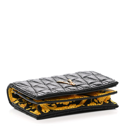 Versace Nappa Barocco Quilted Virtus Bifold Wallet Black 4 of 9