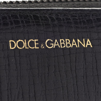 Dolce & Gabbana Dauphine Family Patch Zip Around Wallet Black 7 of 11