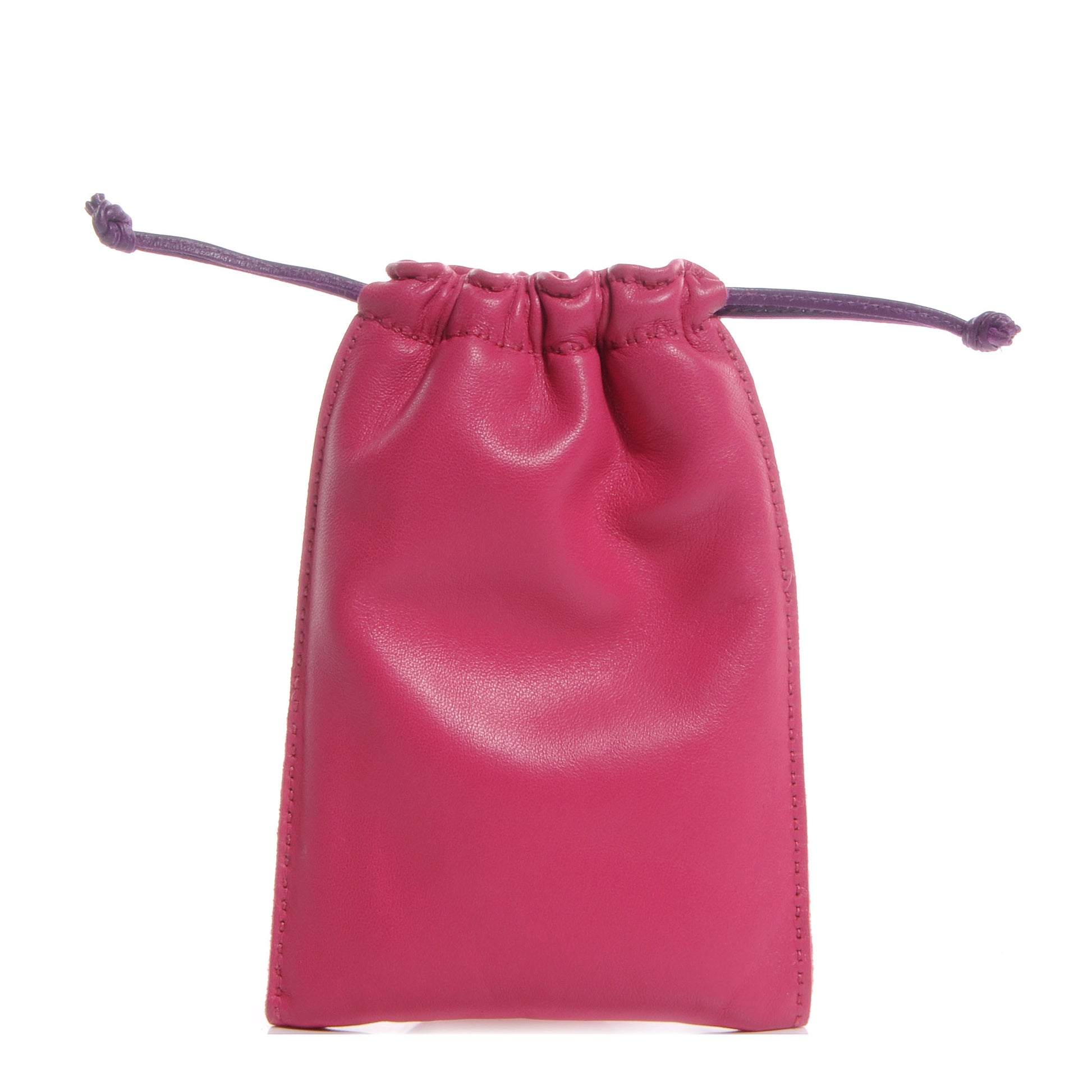 Hermes Lambskin Pilo Pouch PM Rose Shocking and Violet 1 of 7