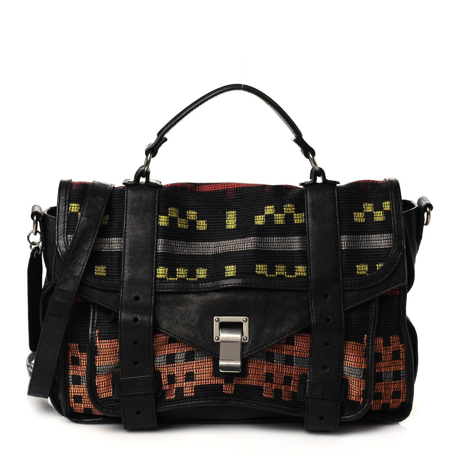 Proenza Schouler Jacquard Lambskin Medium PS1 Satchel Multicolor 1 of 5