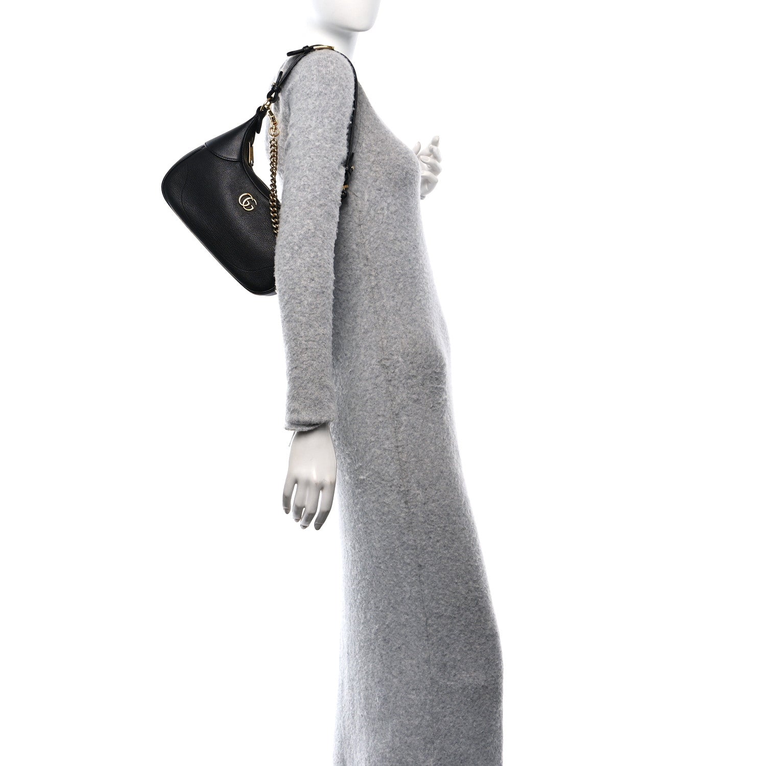 Gucci Goatskin Small Aphrodite Shoulder Bag Black 2 of 9